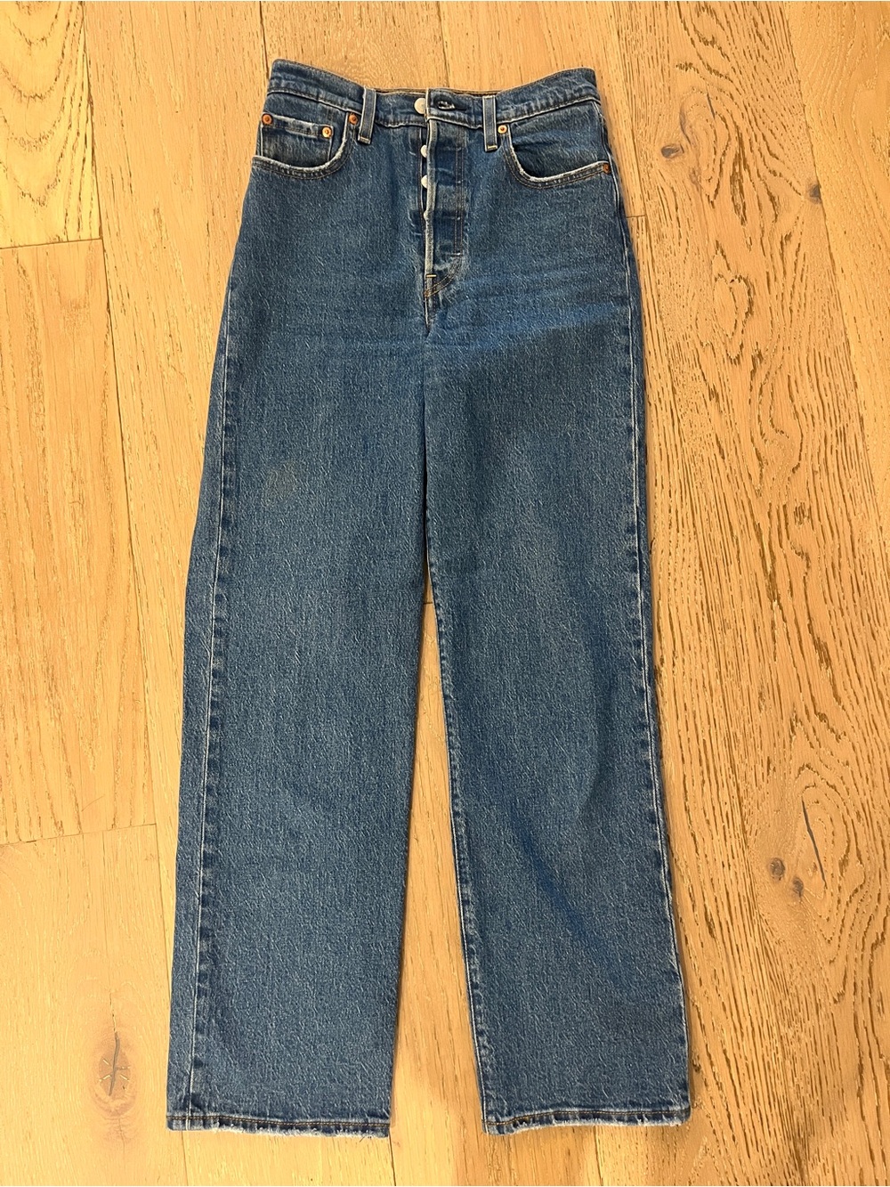 Levi's Ribcage Straight Ankle Leg Jeans in Blue - Picture 2 of 2